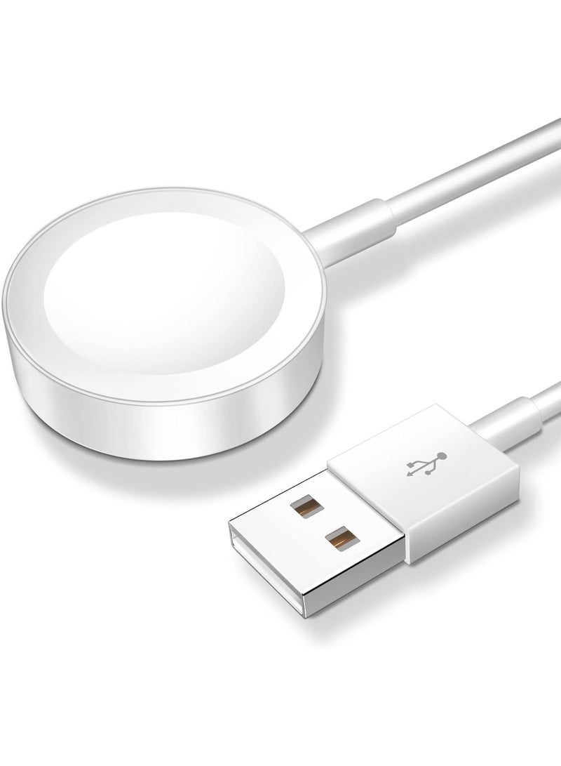 فيرست برو كابل شحن مغناطيسي سريع لساعات Apple Watch – كابل شحن مغناطيسي USB متوافق مع iWatch Series Ultra / 10 / 9 / 8 / 7 / 6 / 5 / 4 / 3 / 2 / SE – ملحق شاحن مغناطيسي محمول. - Image 1